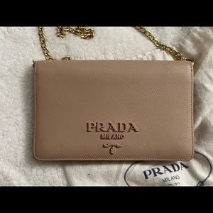 Prada Small Monochrome Crossbody-cipria(tan)